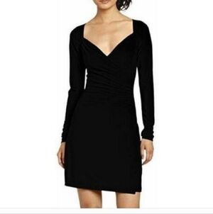 Norma Kamali Sweetheart Wrap Dress In Black